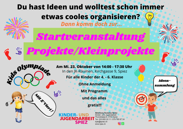 Startveranstaltung Projekte/Kleinprojekte