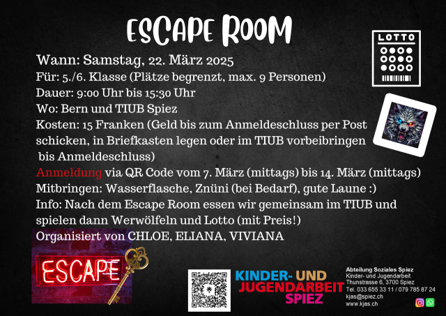 Projekt Escape Room